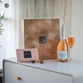 Sparkling Rose Prosecco and Chocolates Gift Set